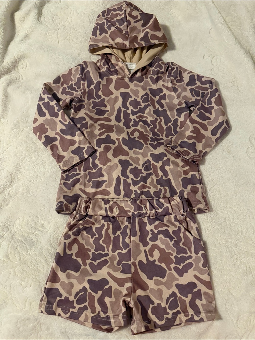 Boys Old School Camo Jacket and Short Set Sz 2